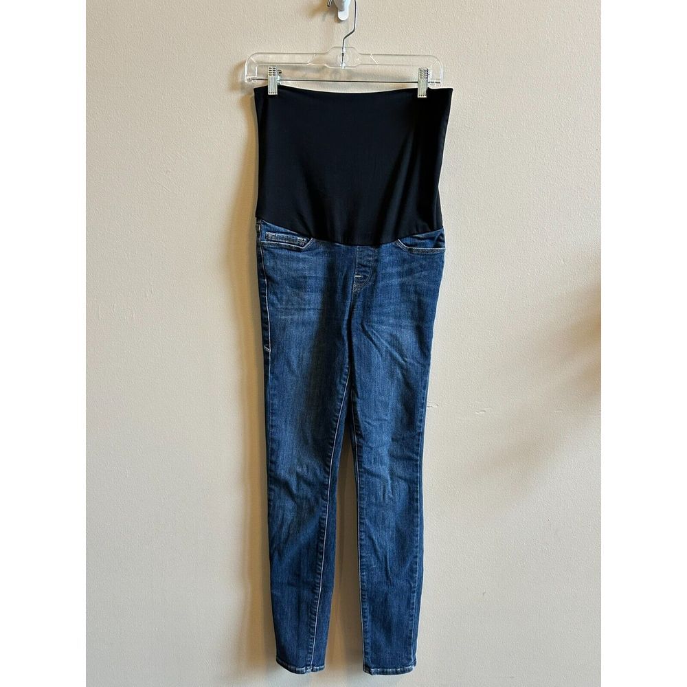GOOD AMERICAN Good Legs Maternity Skinny Jeans Sz 6/28 Over Belly Full Panel